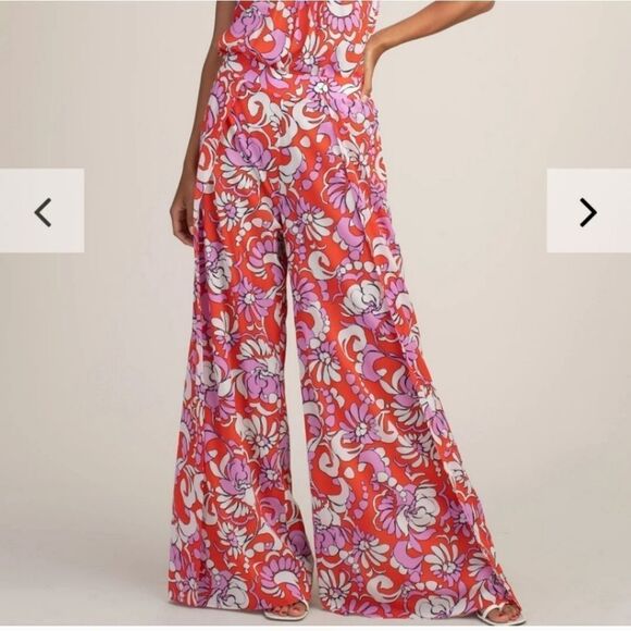 Trina Turk Treasure Island Silk Pants Size Medium NWT - Picture 1 of 6